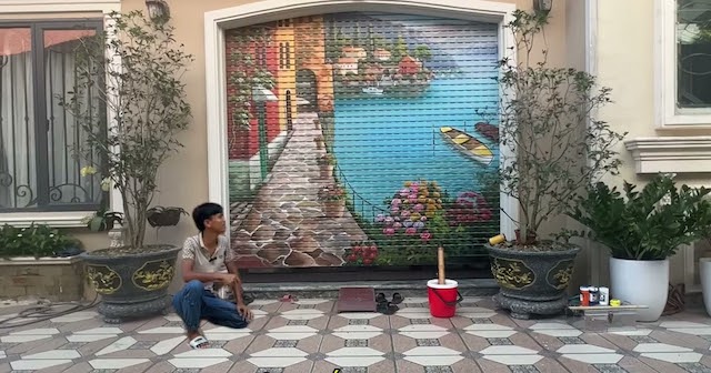 Báo giá Vẽ tranh cửa cuốn đẹp ấn tượng nhất 2024 22