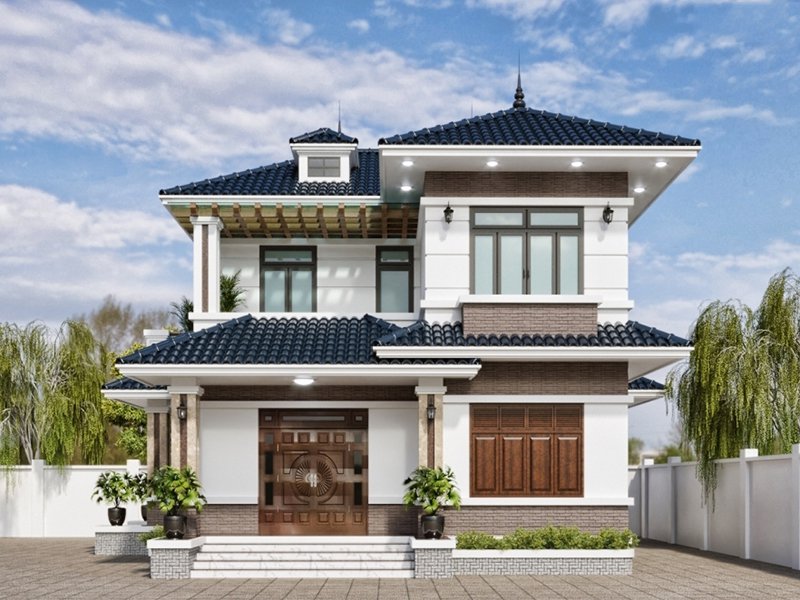 Top 100 Mẫu biệt thự 2 tầng mái Nhật đẹp hiện đại ấn tượng xu hướng 2024 89 10 mau biet thu dep 2 tang mai nhat duoc yeu thich nam 2023 5