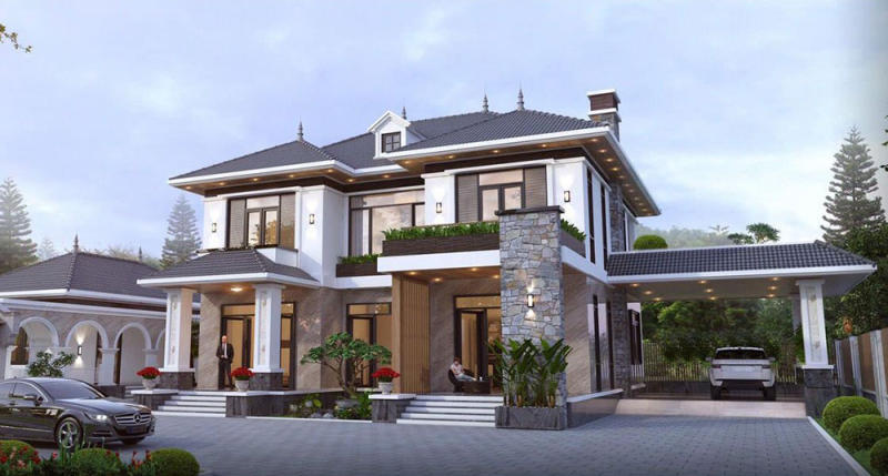 Top 100 Mẫu biệt thự 2 tầng mái Nhật đẹp hiện đại ấn tượng xu hướng 2024 121 mau biet thu 2 tang mai nhat dep nhat 7