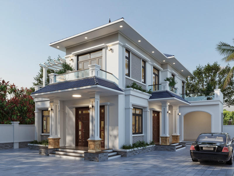 Top 100 Mẫu biệt thự 2 tầng mái Nhật đẹp hiện đại ấn tượng xu hướng 2024 132 mau nha biet thu 2 tang mai nhat toi gian 5