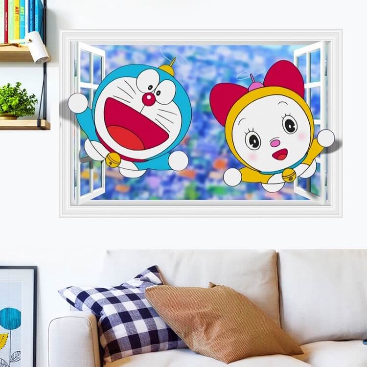 Vẽ tranh tường Mỹ Thuật Sen Việt 30 Mẫu Vẽ Tranh Tường Doremon Ngộ Nghĩnh Đáng Yêu 51 tranh vẽ tường doremon