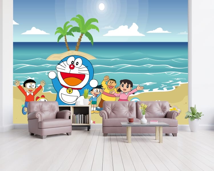Vẽ tranh tường Mỹ Thuật Sen Việt 30 Mẫu Vẽ Tranh Tường Doremon Ngộ Nghĩnh Đáng Yêu 47 tranh vẽ tường doremon
