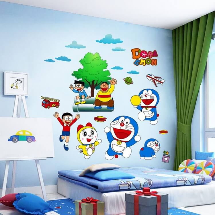 Vẽ tranh tường Mỹ Thuật Sen Việt 30 Mẫu Vẽ Tranh Tường Doremon Ngộ Nghĩnh Đáng Yêu 48 tranh vẽ tường doremon