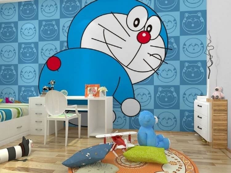 Vẽ tranh tường Mỹ Thuật Sen Việt 30 Mẫu Vẽ Tranh Tường Doremon Ngộ Nghĩnh Đáng Yêu 49 tranh vẽ tường doremon