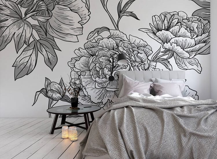 50+ mẫu vẽ tranh tường đen trắng đơn giản mà siêu đẹp 14 vẽ tranh tường đen trắng đơn giản