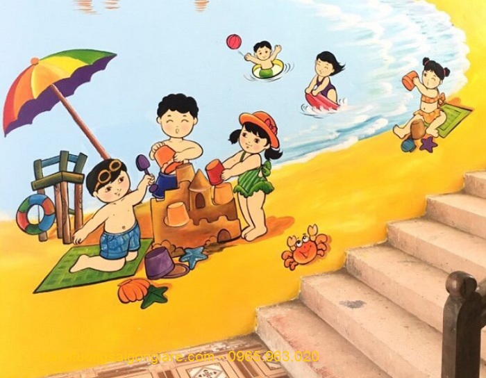100 Mẫu Vẽ tranh tường trường tiểu học tươi vui bắt mắt 9 Vẽ Tranh Tường Trường Tiểu Học Đẹp | +25 Mẫu Đã Thi Công