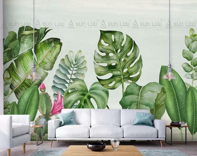 tranh ve phong khach 71 1001+ Mẫu tranh vẽ tường rừng nhiệt đới đẹp ấn tượng độc đáo 1001+ Mẫu tranh vẽ tường rừng nhiệt đới đẹp ấn tượng độc đáo