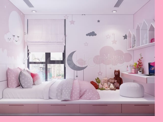 Gợi ý 20 ý tường vẽ tường phòng ngủ cute cho bé 48 goi y 20 y tuong ve tuong phong ngu cute cho be 3835 17