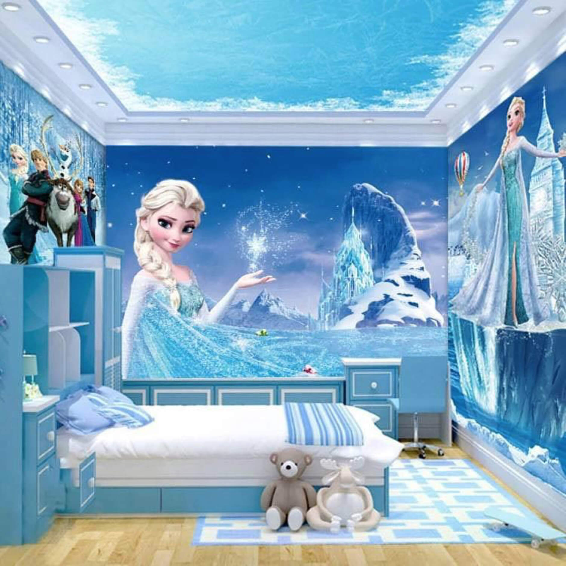 Gợi ý 20 ý tường vẽ tường phòng ngủ cute cho bé 36 Vẽ tường phòng ngủ cute cho bé gái