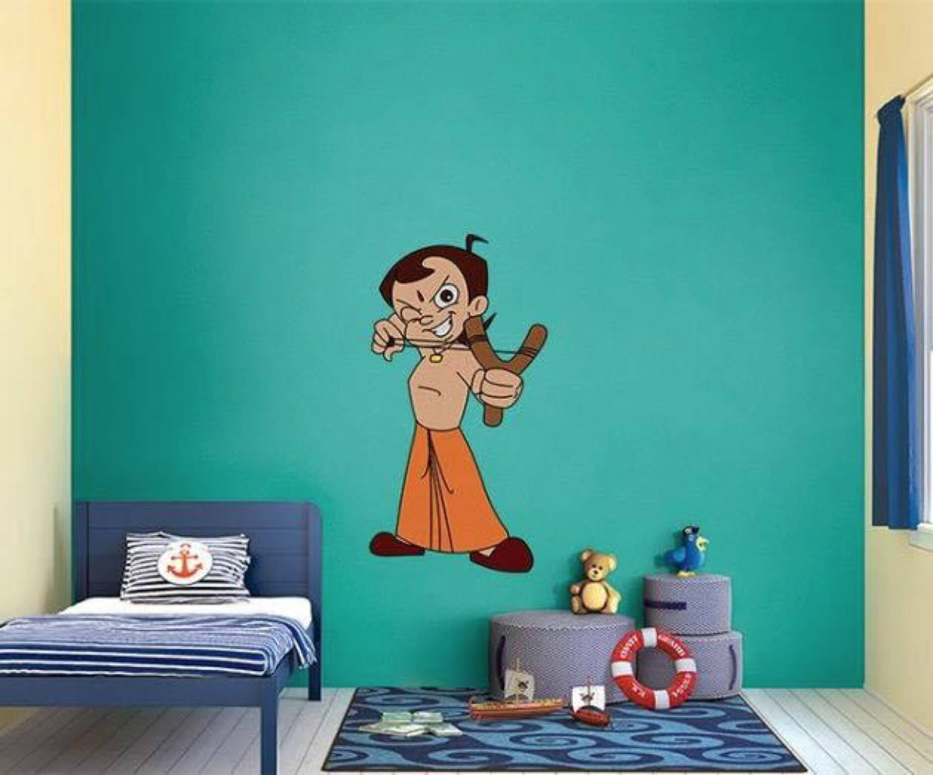 Gợi ý 20 ý tường vẽ tường phòng ngủ cute cho bé 39 Vẽ tranh tường phòng ngủ cho bé trai