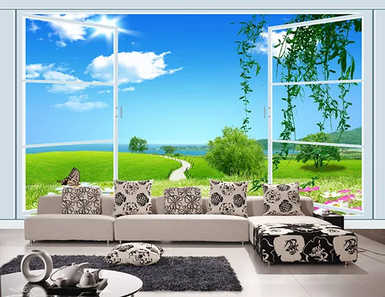 Tranh Dán Tường 3D Cửa Sổ Đẹp Tranh Dán Tường 3D Cửa Sổ Đẹp