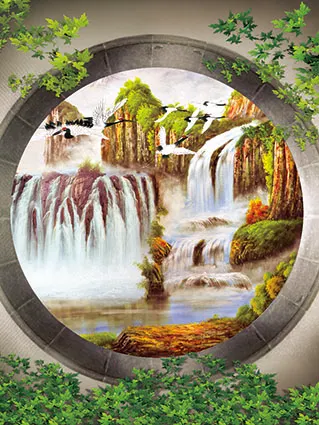 Tranh Dán Tường 3D Cửa Sổ Đẹp Tranh Dán Tường 3D Cửa Sổ Đẹp