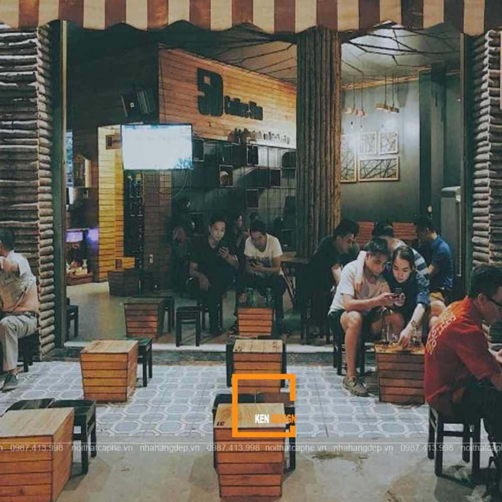 Top 100 mẫu thiết kế quán cafe đẹp độc đáo xu hướng hiện nay 21 thiet ke cafe coc via he 3