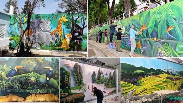101 mẫu vẽ tranh tường ngoài trời đẹp ấn tượng độc đáo 2024 104 vẽ tranh tường ngoài trời Ve tranh tuong ngoai troi la xu huong duoc nhieu nguoi chon 1 vẽ tranh tường ngoài trời