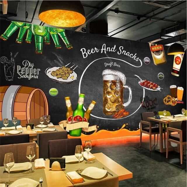 Top 35 bức vẽ tranh tường quán lẩu đẹp, giá tốt nhất 2024 20 tranh tường quán nhậu