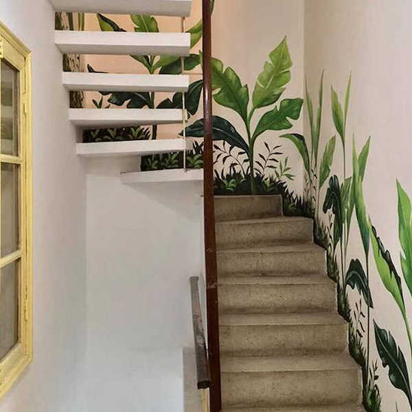 Gợi ý 50 mẫu vẽ tranh tường cầu thang sáng tạo độc đáo 35 ve tranh tuong cau thang 4108 12